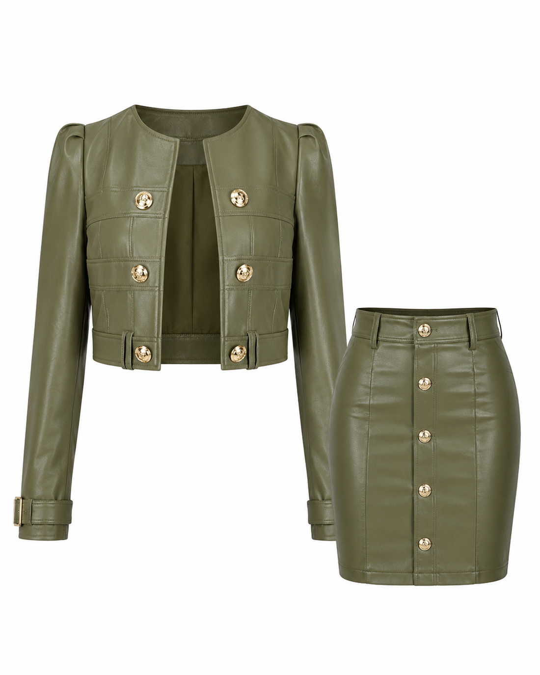 Elegantes Kunstleder-Set