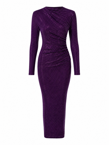 Glitzer-Maxikleid – Purple Glamour