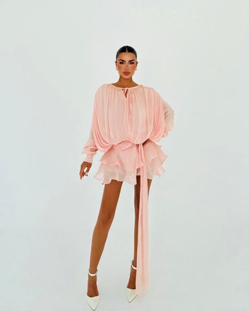 Chiffon-Minikleid – Rouge Eleganz