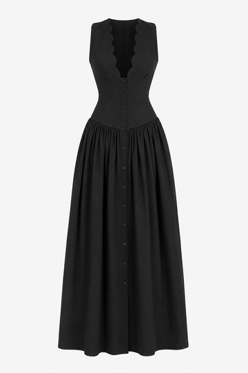 Maxikleid „Noir Élégance