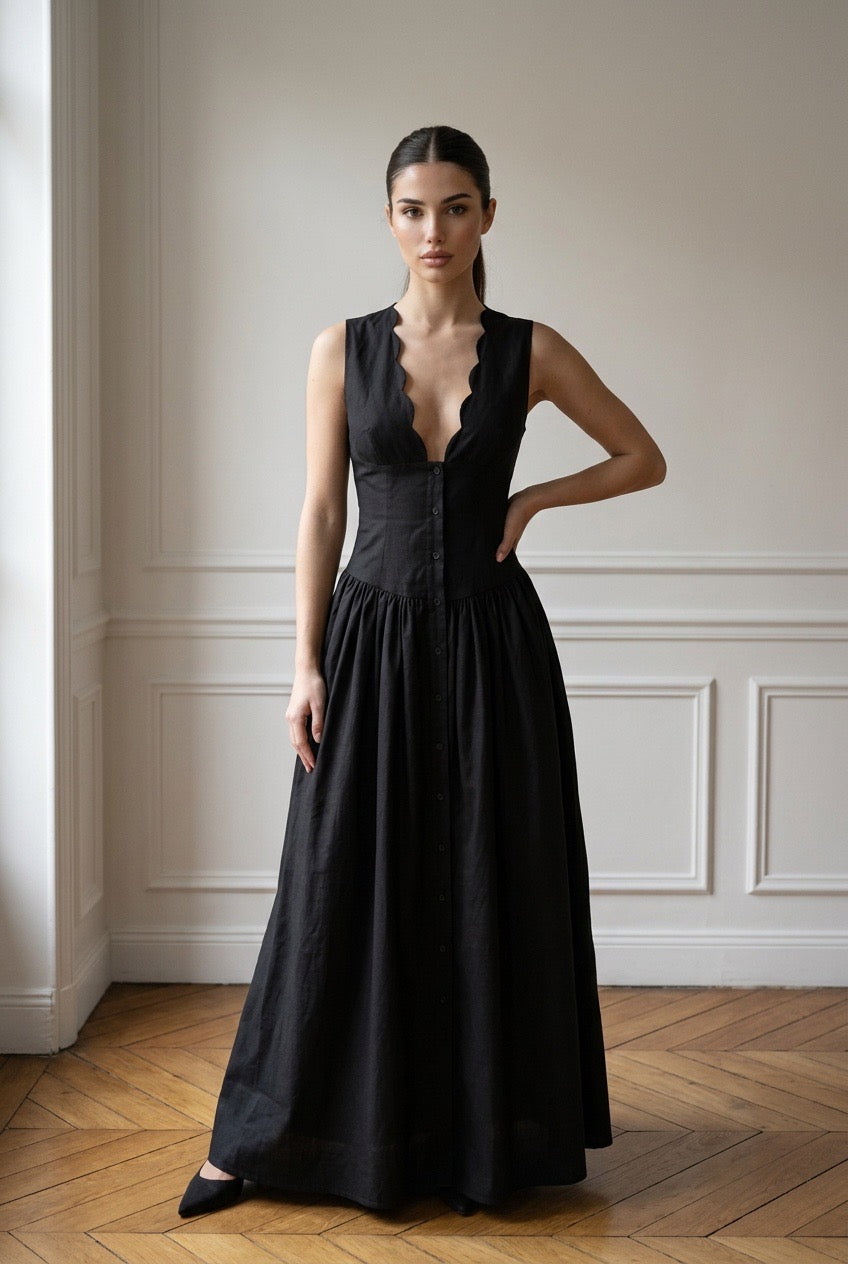 Maxikleid „Noir Élégance