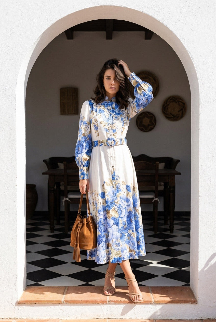 Maxikleid „Blue Blossom