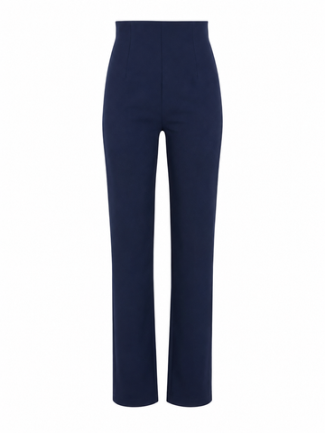 High-Waist Elegance Hose – Navy Blue