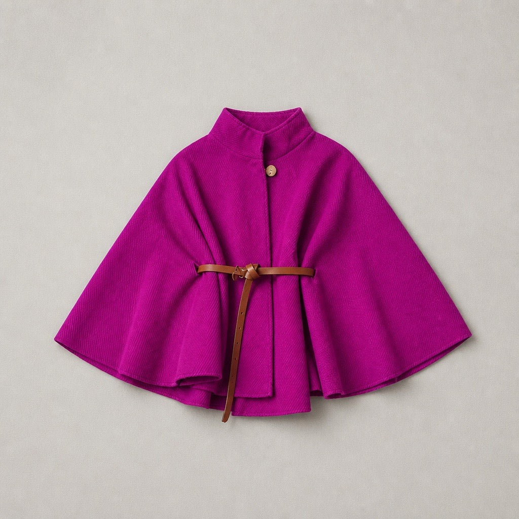 Cape „Amélie Fuchsia“ – Eleganz mit Statement
