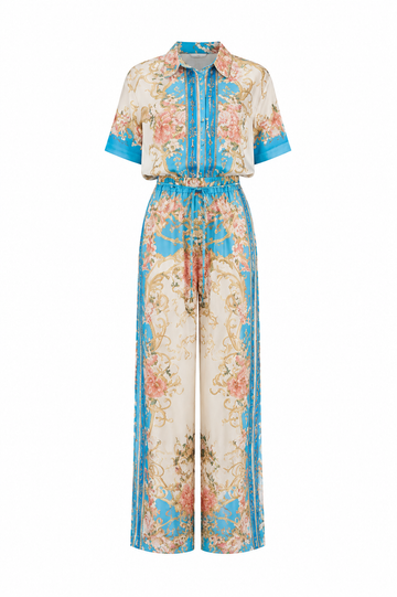 Elegant two-piece set with floral print – Luxury meets lightness