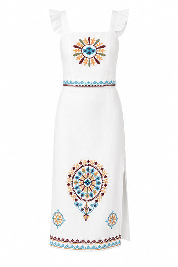 Santorini Elegance Midikleid