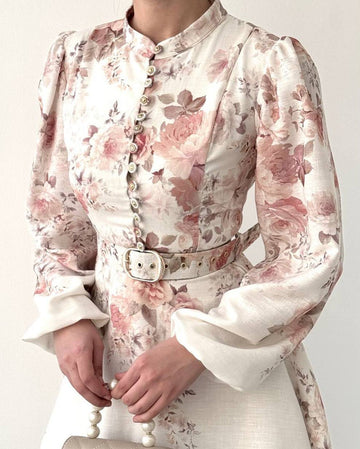 Rosé-Blütenkleid